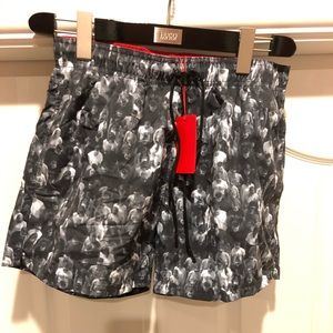 Hugo Boss Crowd pattern swim trunks